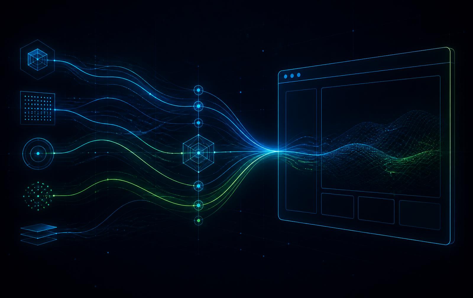 XENOFLO flow diagram turning prompts into a deployed web app